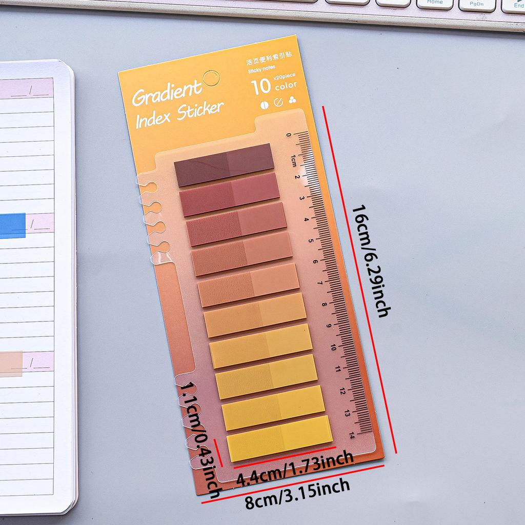200 Sheets 6Series Color Sticky Notes  Self-Adhesives Memo Pad Bookmark Marker Memo Sticker Paper Office School Supplies