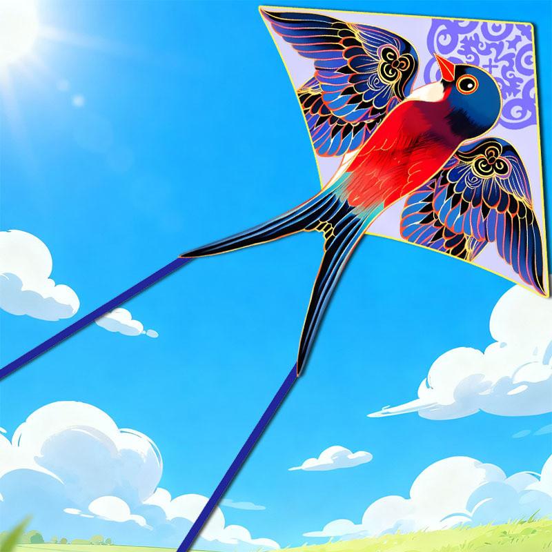 Frühlingsschwalben-Drachen aus Polyester mit Glasfasergestell für Kinder zum Spielen im Freien