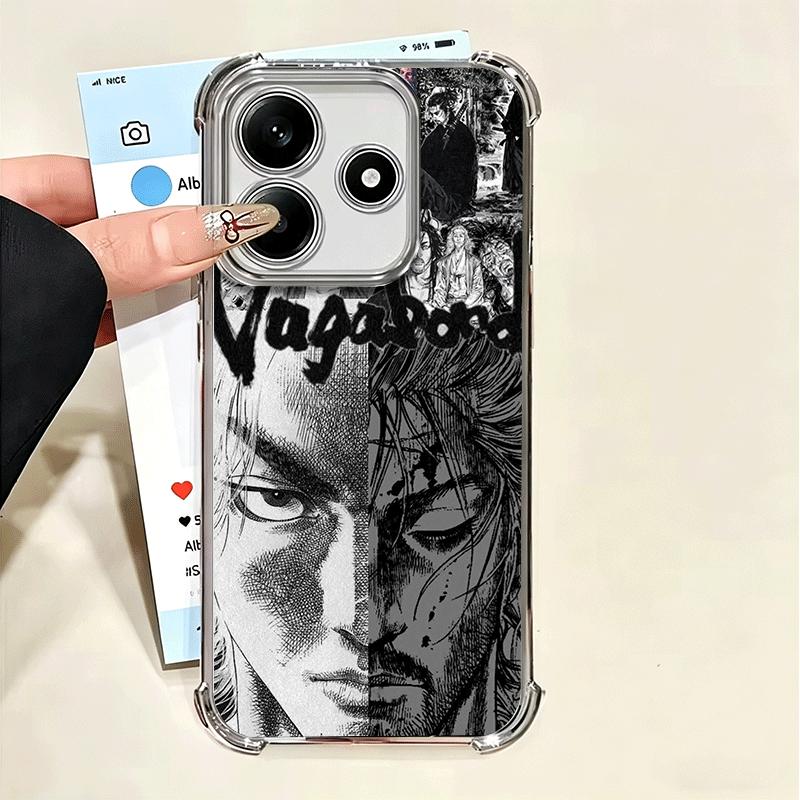 Vagabond Samurai Manga Soft Phone Case For Xiaomi Poco X7 X8 Pro Max X6 X5 X3 F8 Ultra F7 M8 M7 M5S Redmi 15C 15A 15 14C 13C 12C