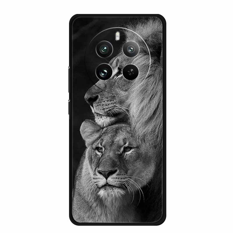 For OPPO Realme 12 4G Case TPU Animals Soft Silicone Back Cover Phone Cases For Realme12 4G Wolf Protective Original Cool Funda