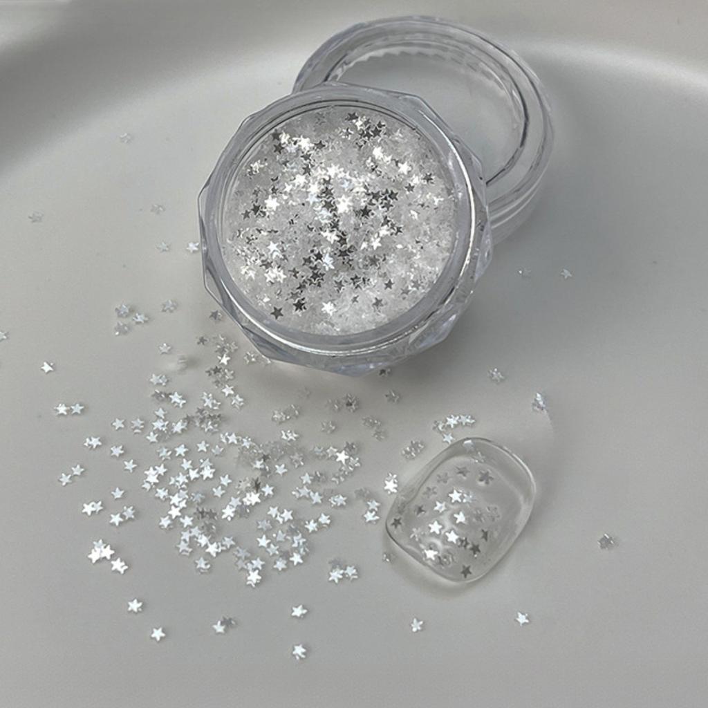 1mm Mini Sparkling Star Nail Glitter Sparkling Pentagram Nail Decoration Nail Salon Design Cute Accessories DIY Nail Art Design