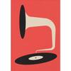 Retro Vinyl Record Print Mid Century Music Minimal Pastel Poster Colorful Wall Art Trendy Minimalist Turntable Home Room Decor