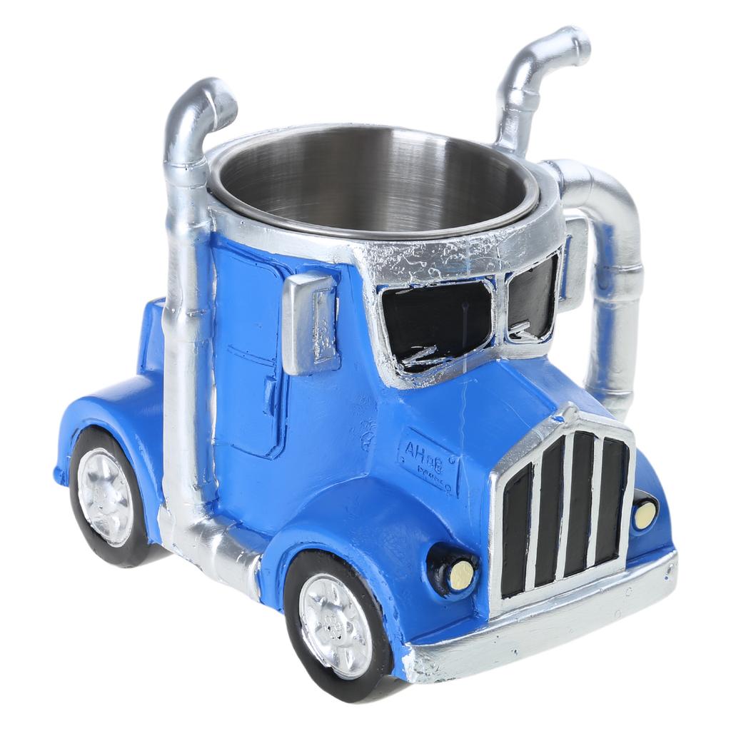 Einzigartige Sattelzug-Tasse 12,3 oz Harz-Wasserbecher für Kaffeeliebhaber und Sammler Geburtstagsgeschenk Schreibtischornament