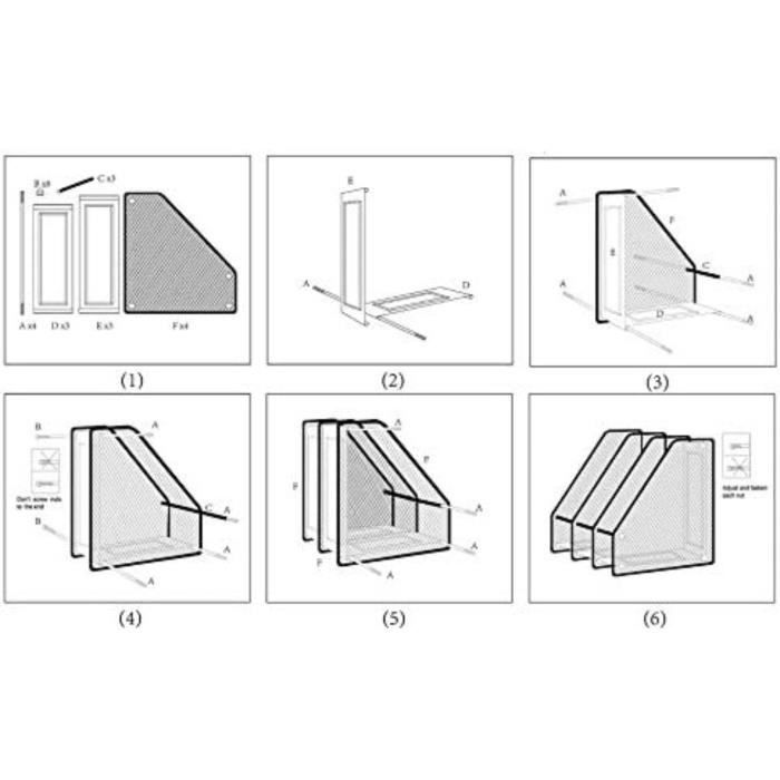 EXERZ Porte-revues De Bureau/Range-revues/Porte-Magazine En Métal À Trois rangées/Boîte De Rangement En métal-Organisateur (Argent)