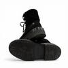 Great CHANEL Short Boots Coconeige Black Suede Leather Women 36 G37813 Used