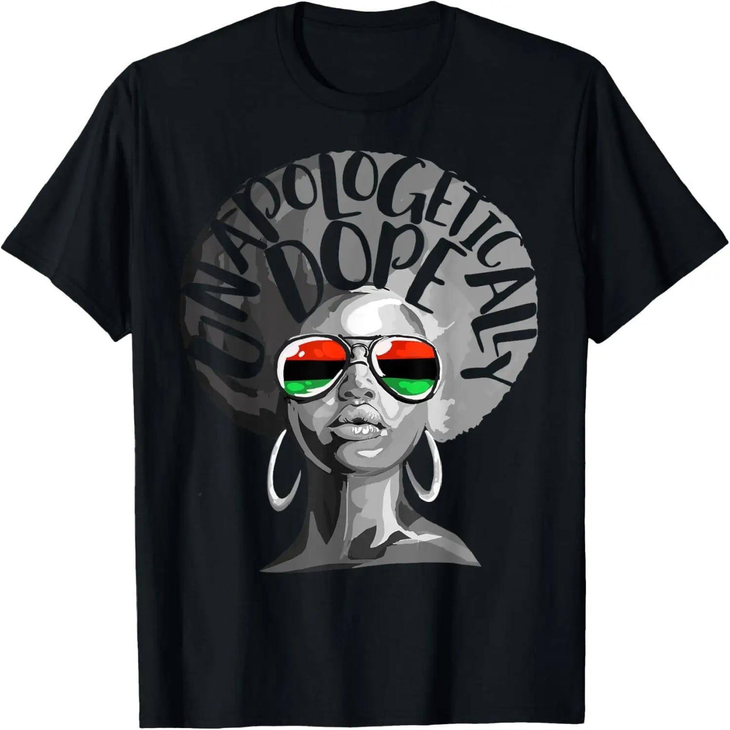 Afro Woman Unapologetically Dope Womens Tee T-Shirt S