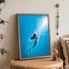 Disney Oil Painting DIY Digital Painting The Little Mermaid Underwater Scene HandPainted Wall Art for Living Room Entryway.