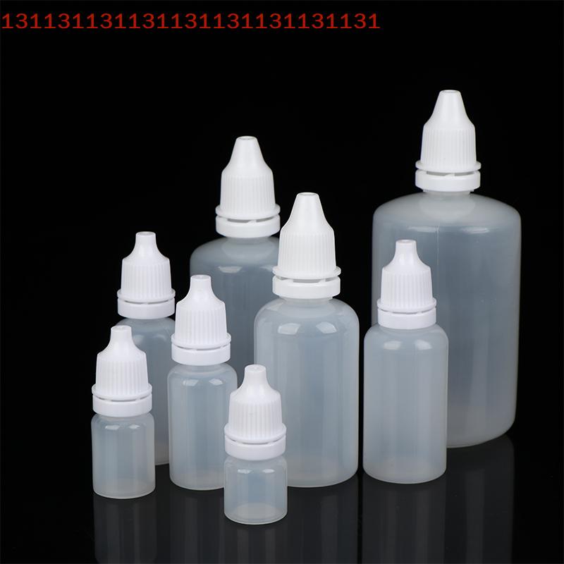 5Pcs 3/5/10/15/20/30/50/100ml Empty Plastic Dropper Bottle Paint Beauty Oil Ink Squeezable Refillable Bottle Cosmetics Storage