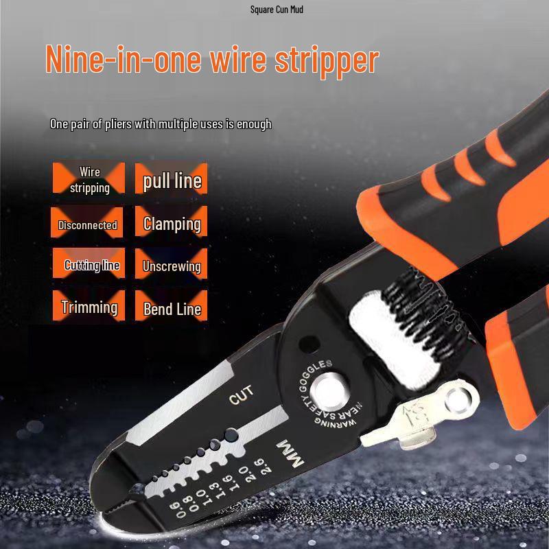 Craft Multifunctional Wire Stripper Electrician Pliers: Wire Stripping, Cutting, and Skinning Tool