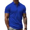 Sommer Herren Freizeit Sport T-Shirt Revers Einfarbig Kurzarm Poloshirt Herrenbekleidung