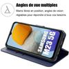 Coque pour Samsung Galaxy M23 5G Protection Cuir Synthétique Anti-Rayures - Bleu Marine