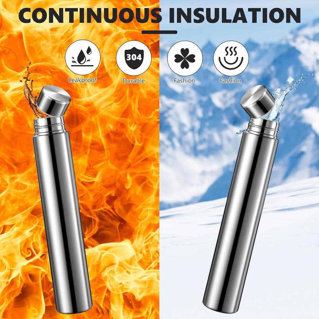 8.8 o stainless steel thermal insulation water cup portable accompanying Couple's cups silver black