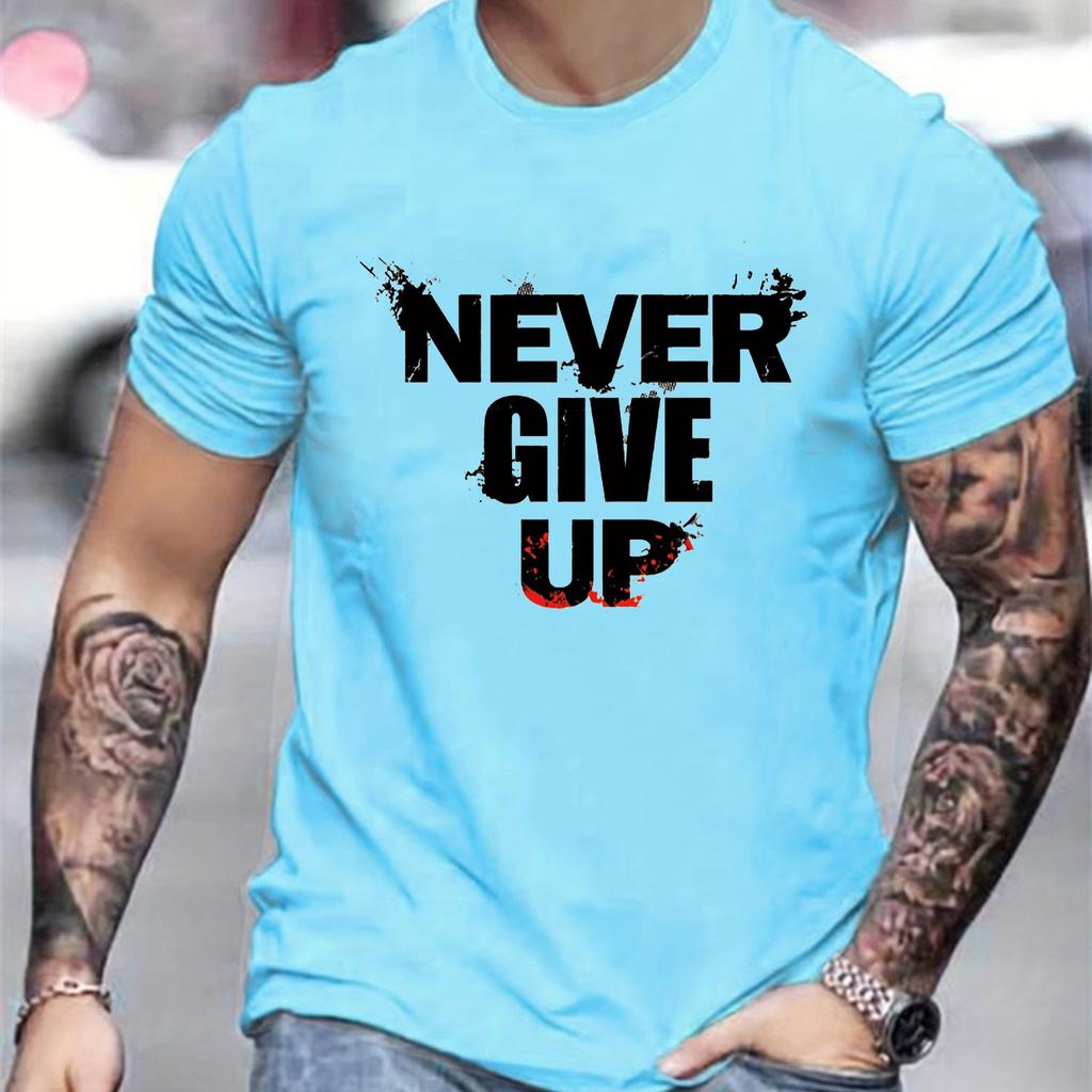 T-shirt Unisex Estiva 100% Cotone alla Moda Casual Sportiva Larga con Stampa Lettere Girocollo a Maniche Corte Top