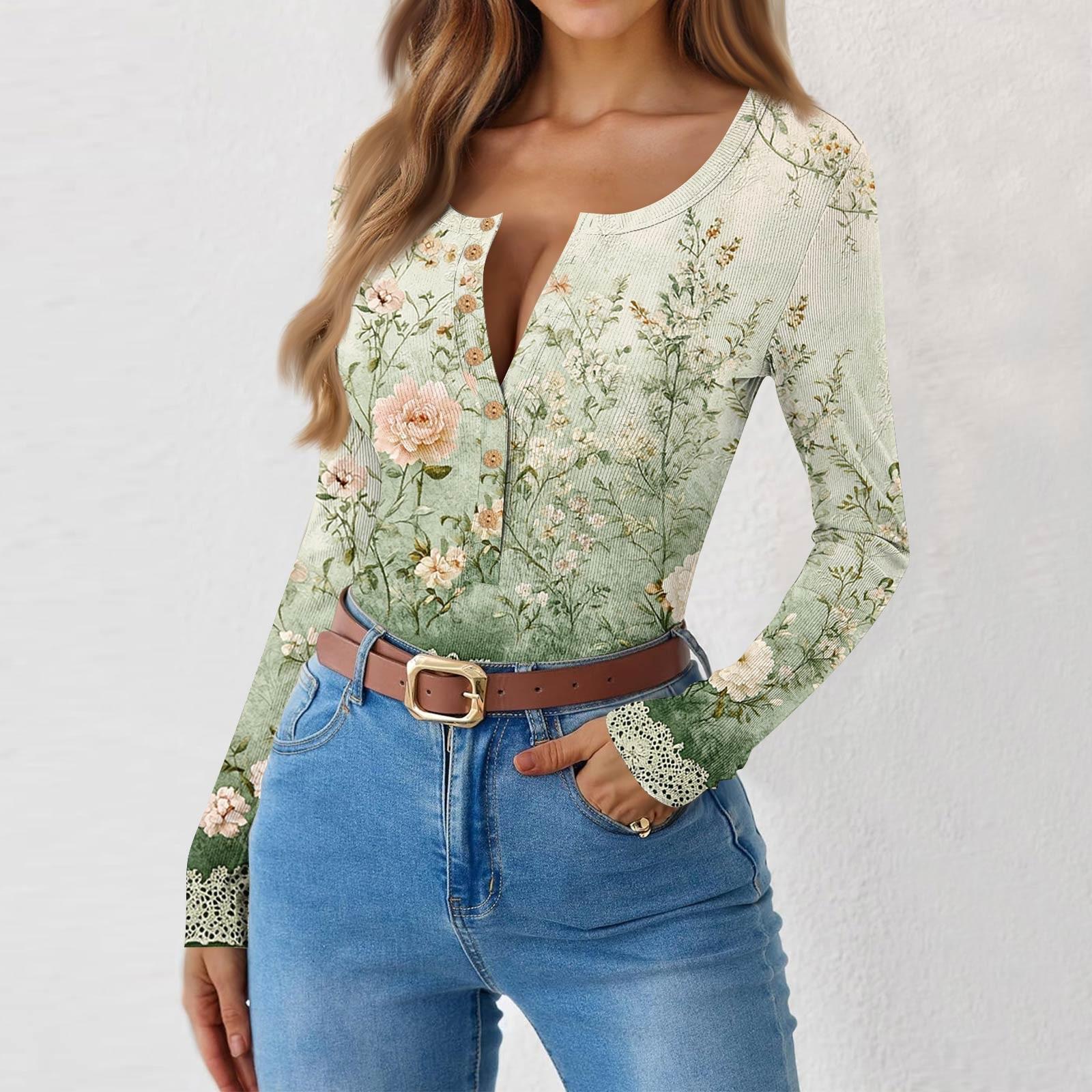 

Женская приталенная футболка Модная повседневная с градиентным принтом Пуловер с круглым вырезом и длинным рукавом XXL