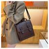 Retro bag women's large capacity 2025 new casual double shoulder student campus schoolbag portable travel backpack