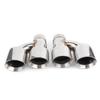 Stainless Steel Exhaust Pipe Tips 4 Outlet Tail Throat Bevel Mouth Fit for A4 A5 A6 A7 S4 S5 S6 S7