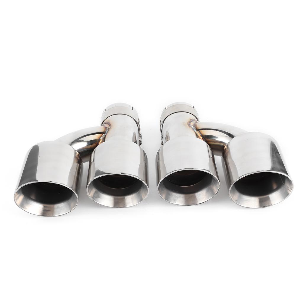 Stainless Steel Exhaust Pipe Tips 4 Outlet Tail Throat Bevel Mouth Fit for A4 A5 A6 A7 S4 S5 S6 S7