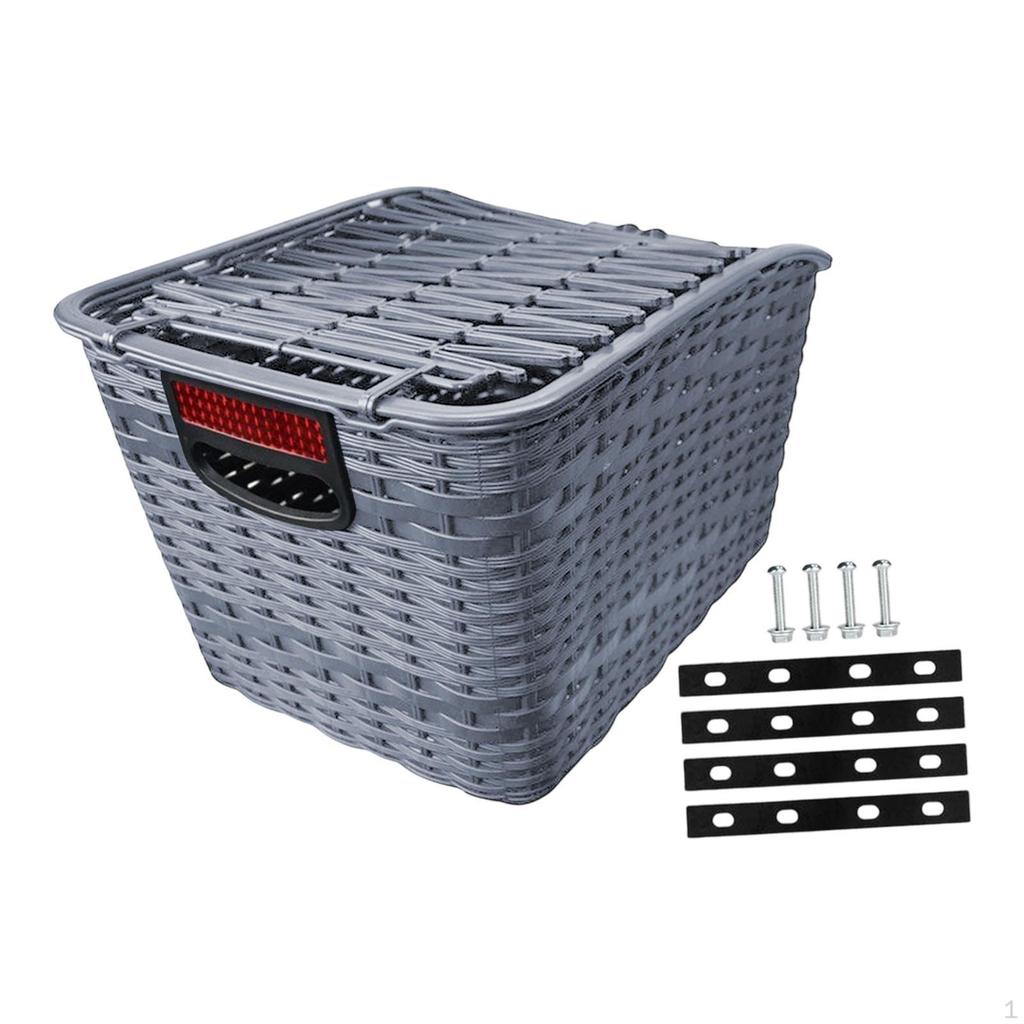 Bike Rear Basket, Storage Pannier,Versatile,Sturdy Retro Style,Tailstock Holder,Bicycle Cargo Rack