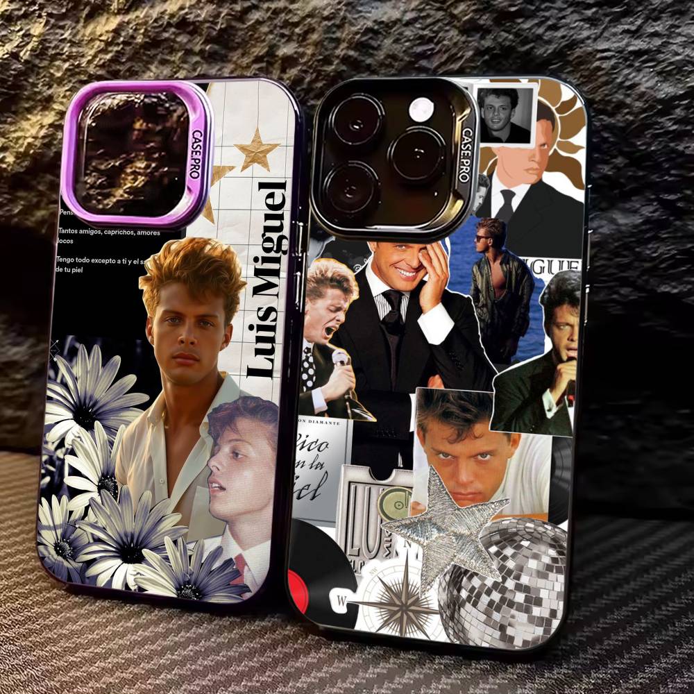 L-Luis M-Miguel Mexico Singer Colorful Silver Back Phone Case For IPhone 17 16 15 14 13 12 11 Plus Pro Max Plus