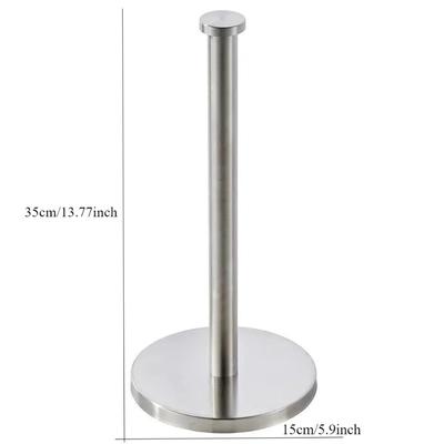 Stainless Steel Black Vertical Tissue Holder Toilet Bath Kitchen Hall Cylindrical Paper Holder Tissue Storage Paper Holder