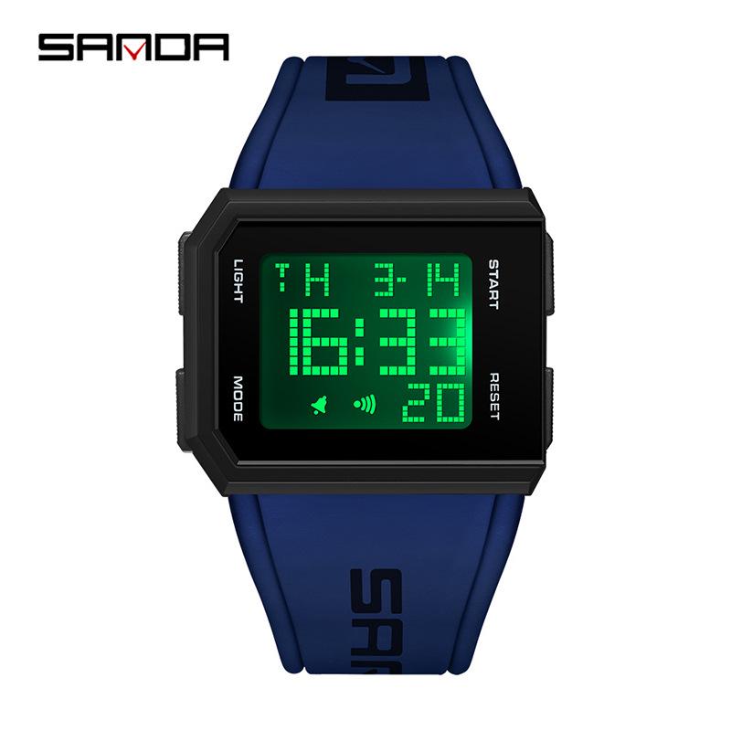SANDA Fashion Trend Square Luminous Wristwatch for Junior High Students