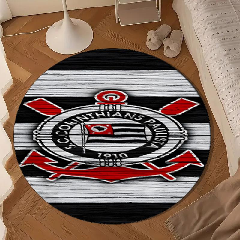 Football Club Emblem Round Rug for Livingroom,Bedroom, Palyroom, Chair Rug, Area rug, Circle Carpet, Large Size Fan Christmas gift