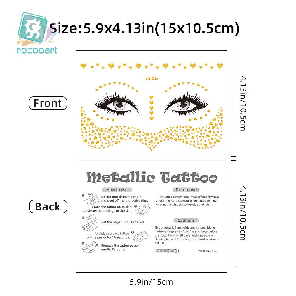 Trendy European Music Festival Waterproof Face Tattoos & Freckle Stickers