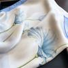 Summer Blue Lotus Silk-like Scarf 70x70cm Women Silk Scarves Luxury Bandana Hijab Neckerchief Shawl Kerchief Hair Band Foulard