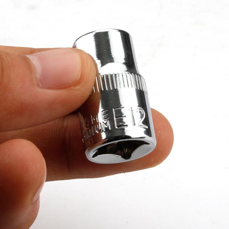 7pcs 3/8 Inch Star Torx Socket E Type E8 E10 E11 E12 E14 E16 E18 E20 Hand Tool Sleeve Converter Wrench Sleeve Joint Converter