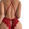 Dameundertøy One Piece Backless Hollow Out Nattøy Sexy Blonderundertøy Bodysuit Hot erotiske kostymer Kvinne Fristelse Sexklær