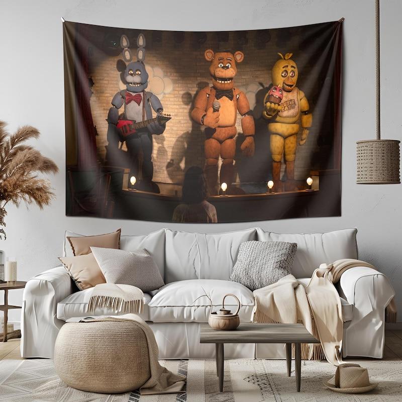 A tapestry inspired by Five Nights at Freddy s 75x100 чёрный