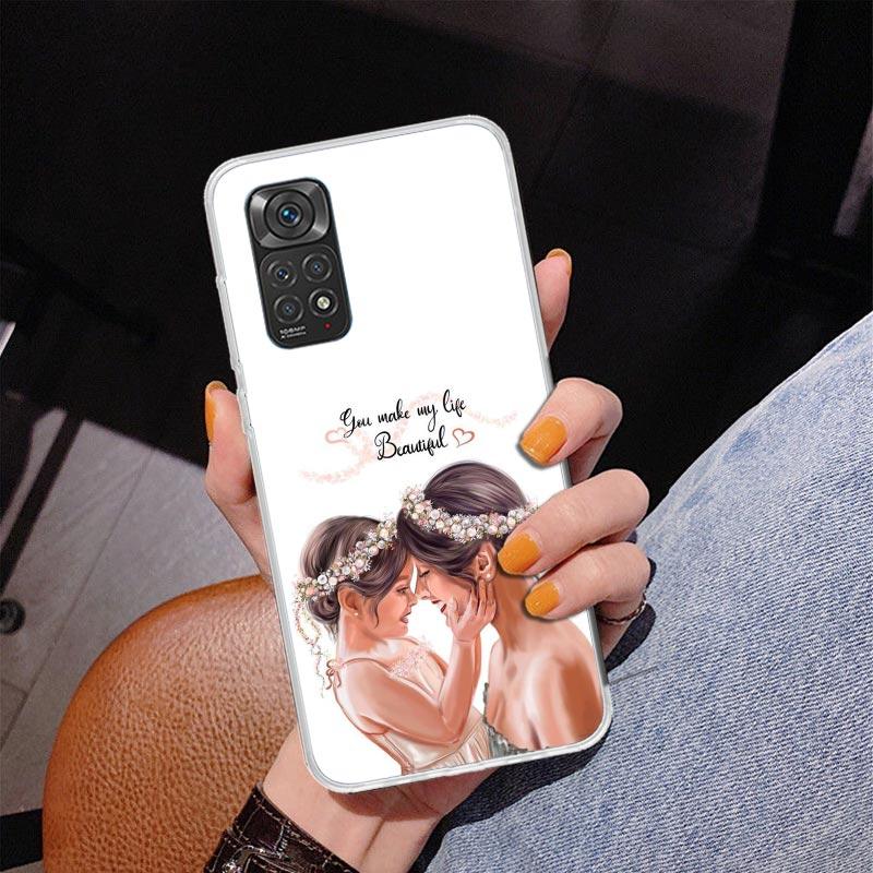 Mom Baby Girls Phone Case For Xiaomi Redmi Note 15 14 13 12S 12 11 Pro Plus 14S 11S 11E 10 10S 11T 5G Personalized Cover Redmi N