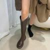 Fashion Fashion Skinny Knee-Free Boots Women's Autumn and Winter New Round Toe Platform Sleeve All-match High Knight Boots