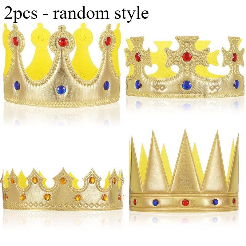 

Golden Glamorous Crown Headwear,for Birthdays,Halloween,Christmas&Festive Gathering Party Headwear|Makeup Ball/Festival Dress Up