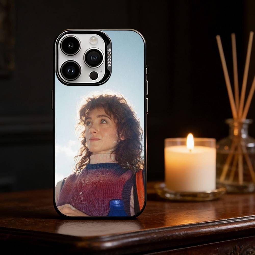 Retro Chic Vibe Natalia Dyer Phone Case For iPhone 17,16,15,14,13,12,11,Pro Max,Plus Candy Silver Cover