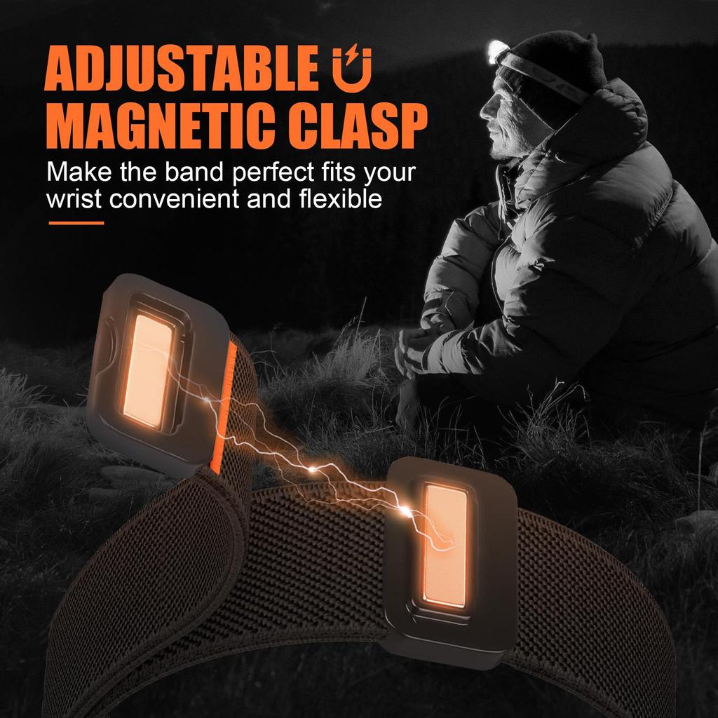 Compatible Elastic Nylon Magnetic Buckle Wristband for Apple S10 Watch Ultra Sport & iWatch9876SE