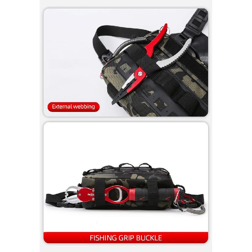 Outdoor Chest Bag for Men Rig Vest Men's Fishing Lures Tackle Waist Pack Outdoor Camping Hiking Hunting Running Tactical Bag