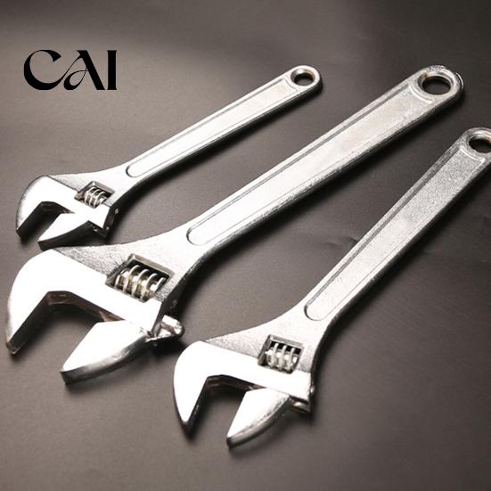 Home Garage Essentials 6/8/10/12/15 Inch Adjustable Wrench, Wide Jaw Opening Wrench for Vehicle Repair Hardware Plumbing Automotive Improvement