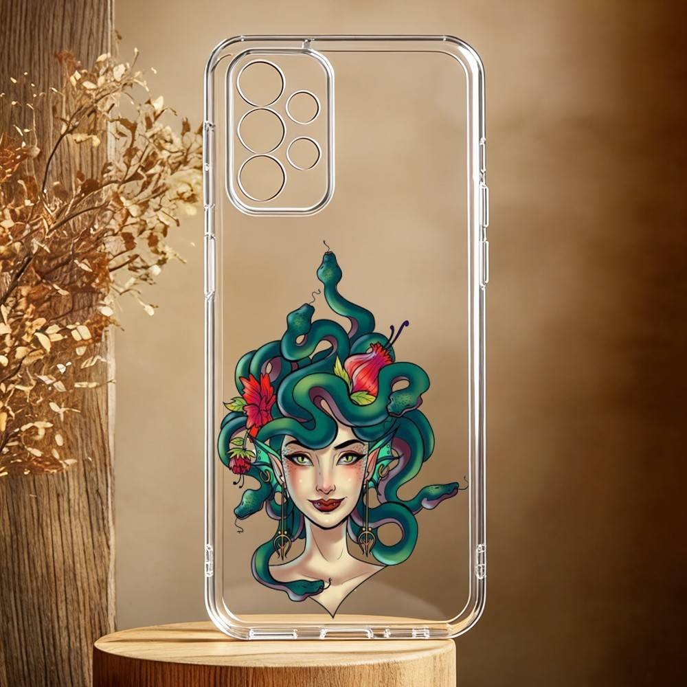Medusa Griechische Mythologie Handyhülle Für Samsung Galaxy A71,A70,A52,A51,A40,A30 Transparente Hülle