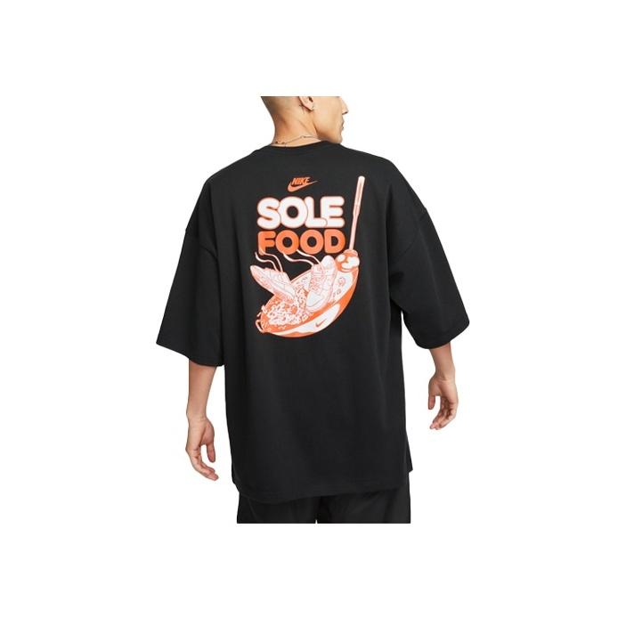 Nike Sportswear Letter Print Loose Short Sleeve T-Shirt Men Tops Black FB9808-010