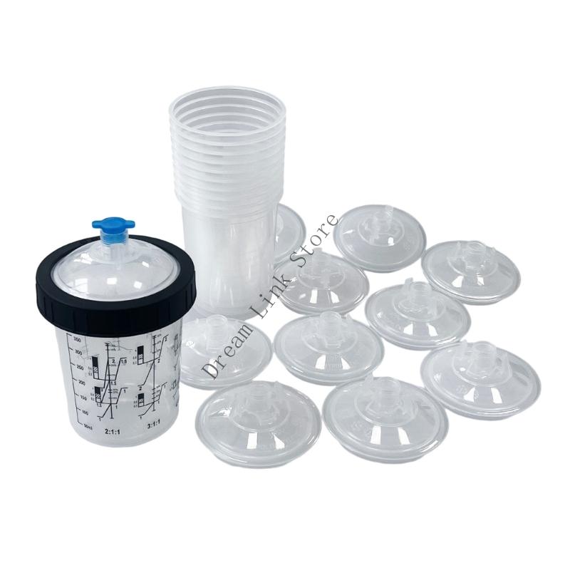 Q1FD Paint Sprayer Guns Cup 165/400/600ml Paint Mixing Cup Disposable Paint Cup Set