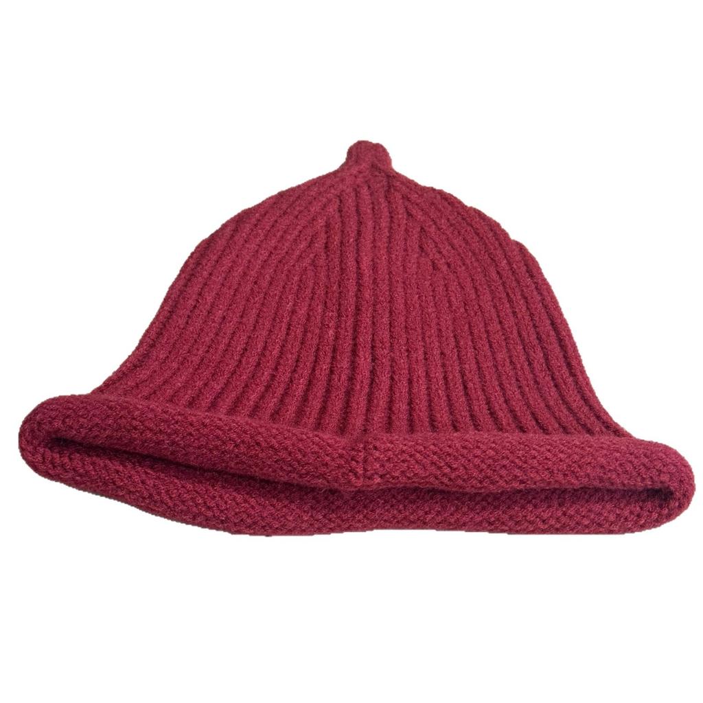 Korean Style Autumn and Winter Handmade Face Showing Small Basin Hat Cycling Ear Protection Cold Proof Woven Bucket Hat