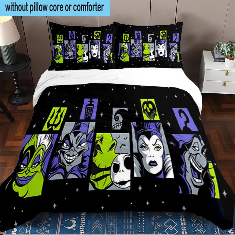 Evil Queens Collage 3PCS Bedding set,Ideal for1pc Duvet Cover And 2pcs Pillowcases Perfect for Christmas gift,Ideal for Bedroom, Dormitory
