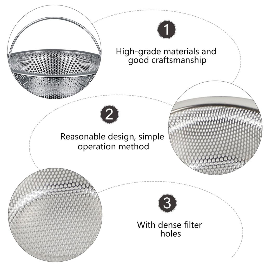 Durable Stainless Steel Sink Strainer Easy Install Remove Effective Food Filter Smooth Water Flow Practical Use