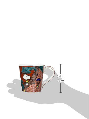 Yamaka Shoten "PEANUTS" Snoopy Kutani Ware Mug (300ml) Red Design SN362-11