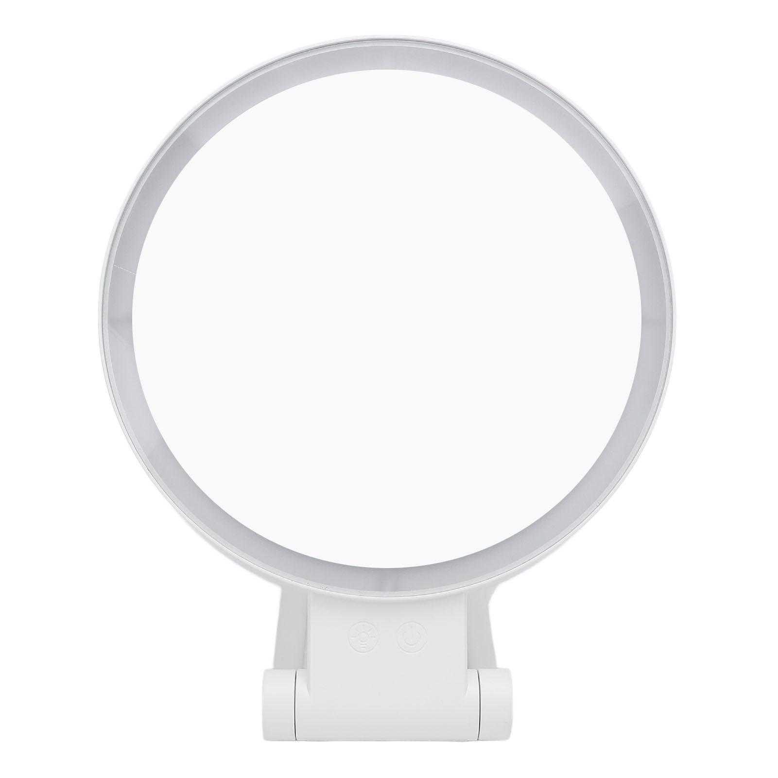 

Lighted Magnifying Makeup Mirror Double Sided 1X 10X USB Rechargeable 3 Color Temperature Brightness Adjustment Folding
