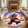 Dragon Ball Print Round Rug, Washable Floor Carpet, For Entryway Dorm Laundry Room Office Study, Home Decor Birthday Christmas Gift