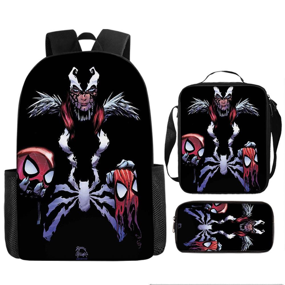 Spider-Man Cartoon Backpack Parallel World Student Cartoon Backpack Children'S School Bag Pencil Case