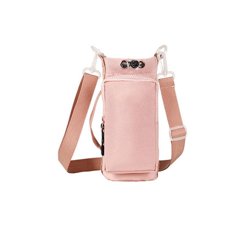Outdoor Sports Water Bottle Bag with Adjustable Shoulder Strap and Phone Pocket Water Bottle Sleeve for Hiking Camping Gym 1E12W
