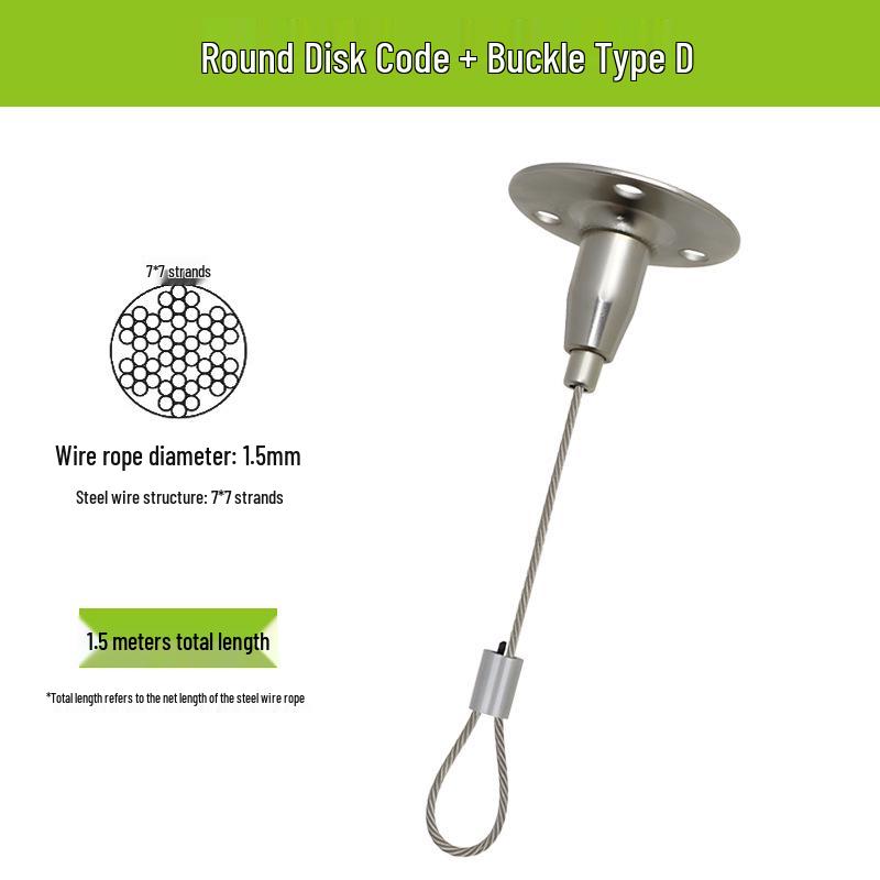 Adjustable Safety Hanging Kit: Rope, Buckle & Acrylic Board Line